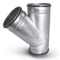 ALNOR ventilation tee 125 x 100 x 100 / 45°