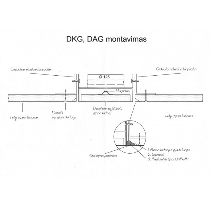 Universal adjustable diffuser METIKSA DAG 125