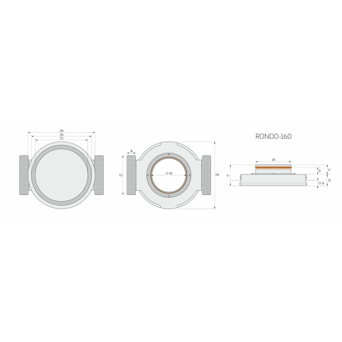 Priglaistuv difuzor ERGOVENT Rondo 160 mm