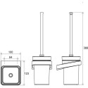 Держатель с контейнером для туалетной щетки RAVAK 10° черный