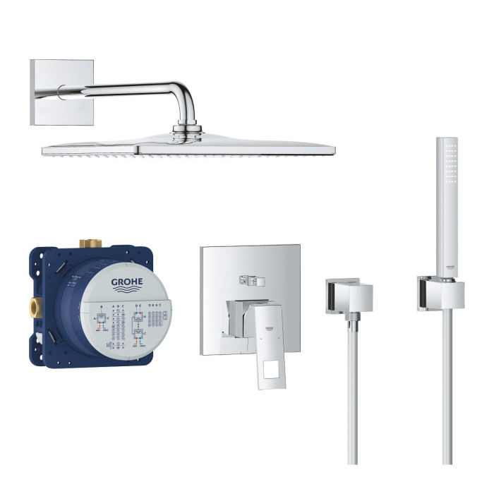 Potikend dušisüsteem GROHE Eurocube Rainshower Mono Cube 310, kroom, 25238000