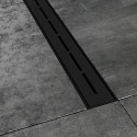RAVAK Runway shower channel set 850 mm, black-matt