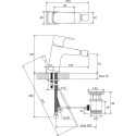 Bidet mixer with bottom valve RAVAK 10° Free