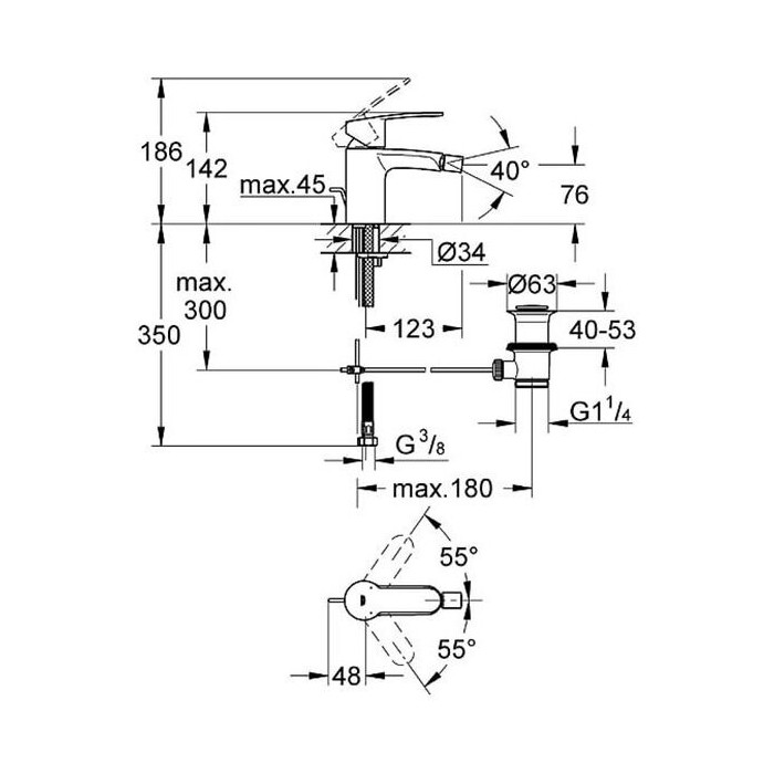 Bidetisegisti GROHE Eurostyle Cosmopolitan, S-suurus, 33565002