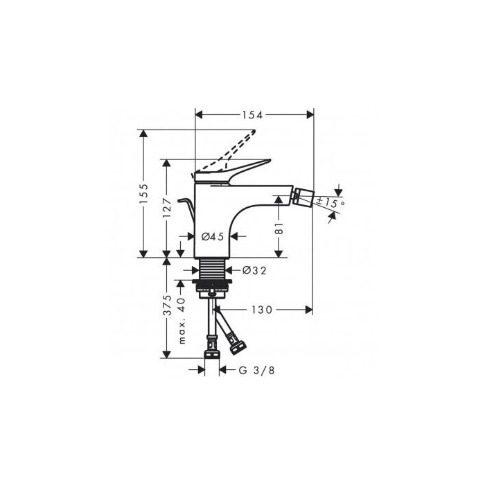 Смеситель для биде HANSGROHE Vivenis, хром, 75200000