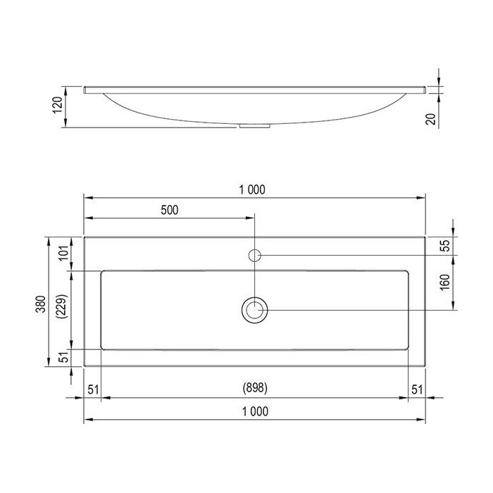 Vannituba RAVAK Clear 1000 mm