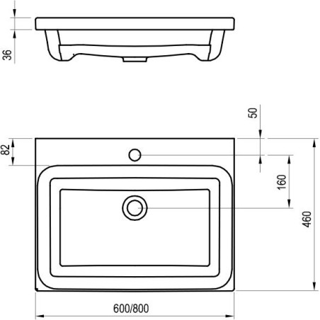 RAVAK Comfort 600 mm Sink