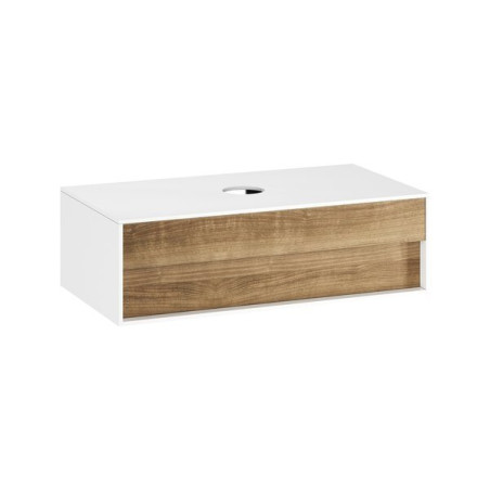 Vannitoapink RAVAK Step SD 1000, valge/öökapi puu