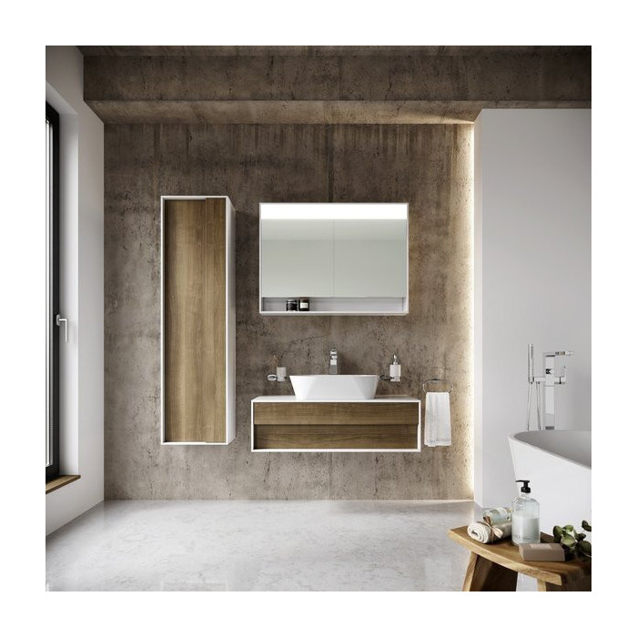 RAVAK Step SD 1000 sink cabinet, white/ryetmedžio