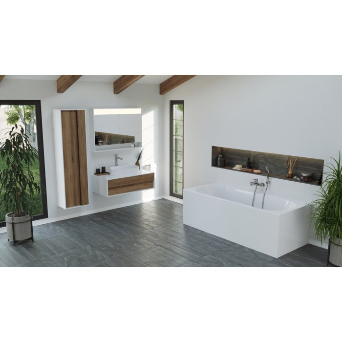 RAVAK Step SD 1000 sink cabinet, white/ryetmedžio