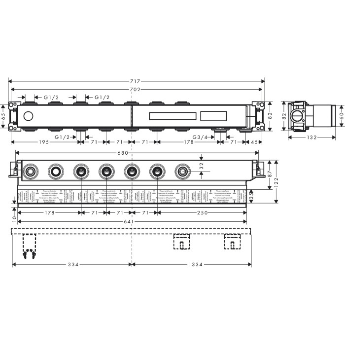 Potikend termostaatilise segisti osa HANSGROHE RainSelect 5 funktsiooni, 15313180