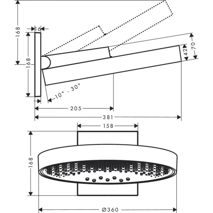 Dušipea HANSGROHE Rainfinity 3 reaktiivne lennuk, 26234670