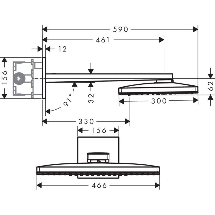 Shower head HANSGROHE Rainmaker Select 3 nozzle, 24007600