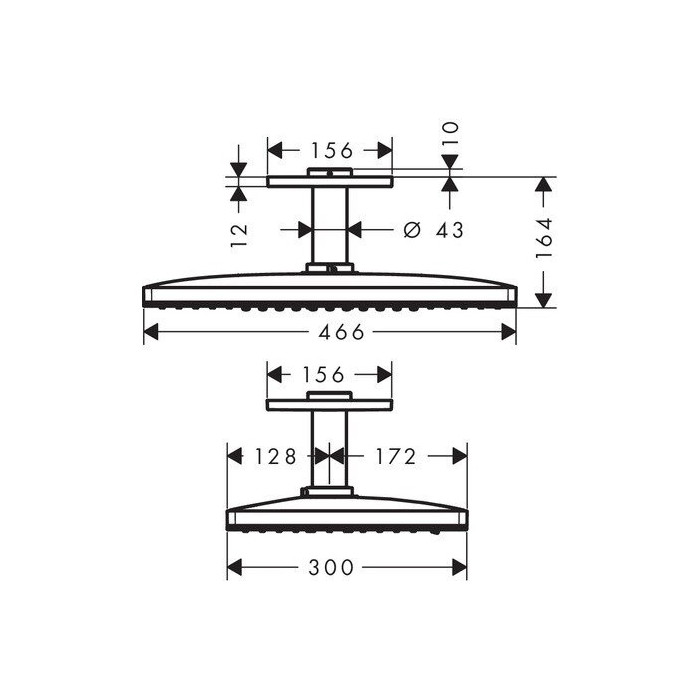 Dušipea HANSGROHE Rainmaker Select 3 pihusti, 24006600
