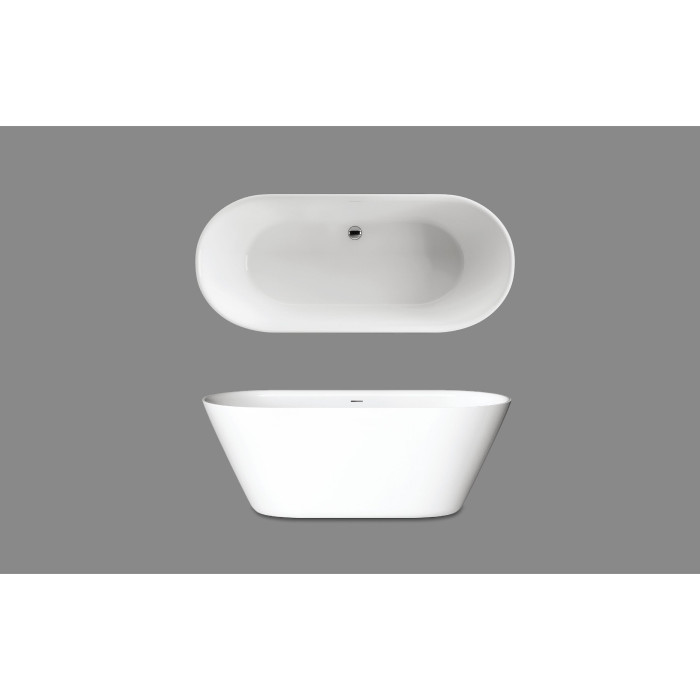 PAA Storia stone resin bathtub, white, 725 x 1670 mm