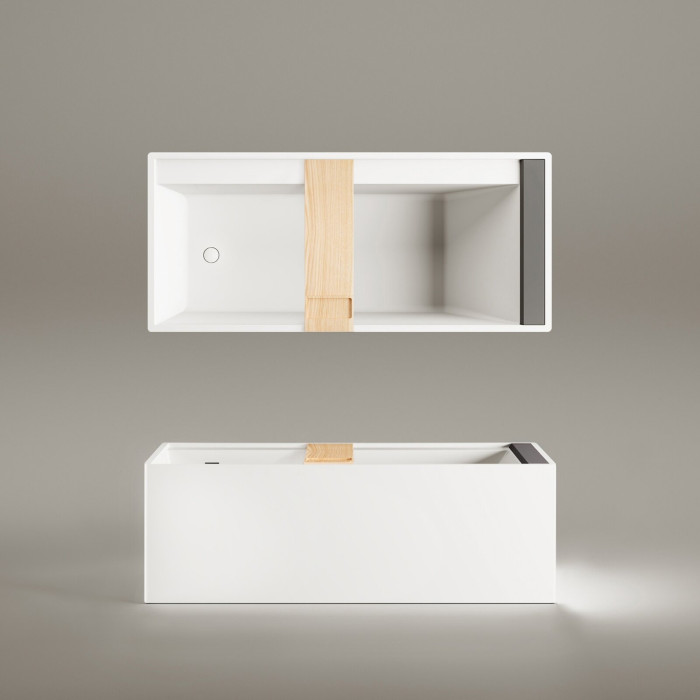 PAA Infinity stone mass bathtub, white, 795 x 1795 mm