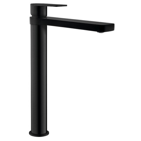 The AR433 sink with a black Daphne mixer and bottom valve is being installed.