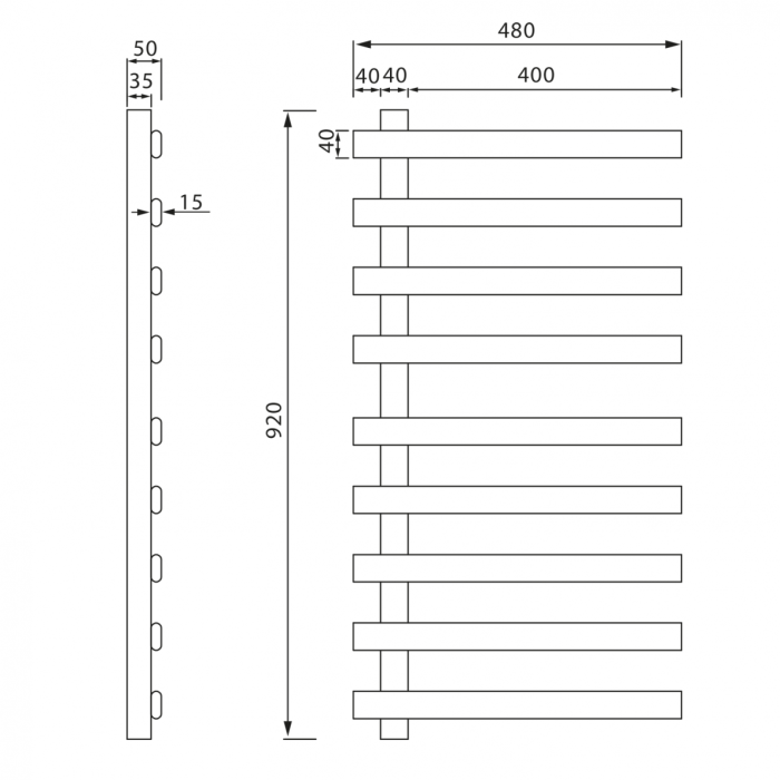 Elektriline jahutusplaat ELCOR 480x920x50 mm
