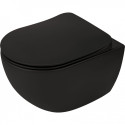 Kinnitav WC DEANTE Peonia Rimless Slim Slow close kaanega, must-matt