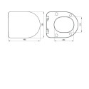 Подвесной унитаз DEANTE Peonia Rimless с крышкой Slim Slow close, черный матовый