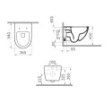 VITRA Sento Rimless wall-mounted toilet with Slim Slow close seat