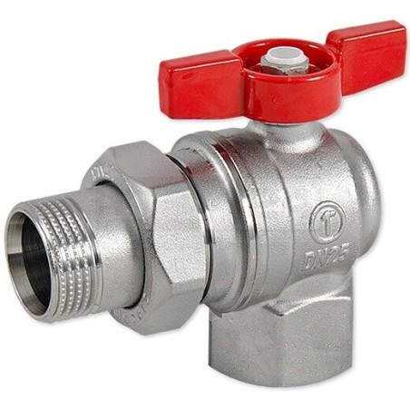 Angle valve with removable nut GIACOMINI 1/2"" male/female, short handle