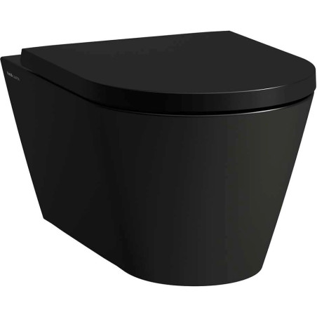 Подвесной унитаз LAUFEN Kartell Rimless с крышкой SoftClose, черный-матовый
