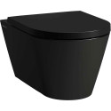 Подвесной унитаз LAUFEN Kartell Rimless с крышкой SoftClose, черный-матовый
