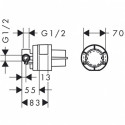 HANSGROHE Basic concealed part, 13620180