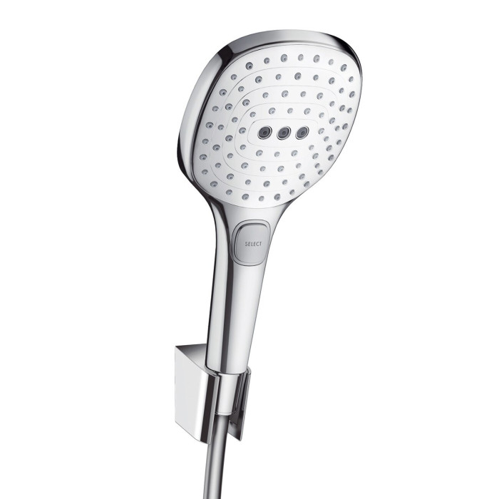 Shower set HANSGROHE Raindance Select E120 White/Chrome, 3 functions, 26720400