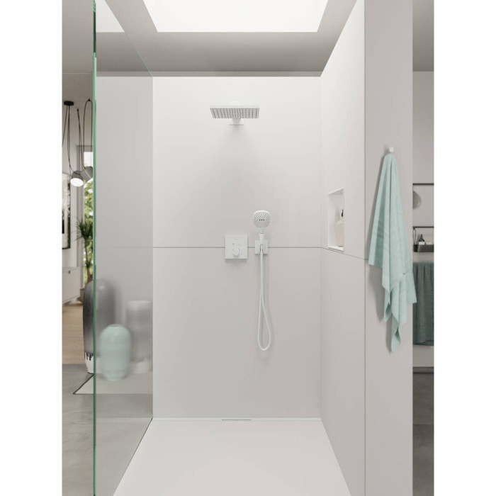 Душевая насадка HANSGROHE Raindance Select E 120 3 струи Ecosmart, матовый белый, 26520700