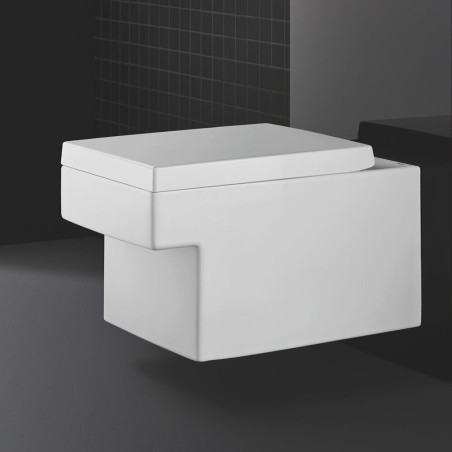 Подвесной унитаз GROHE Cube Ceramic Rimless с сиденьем и крышкой