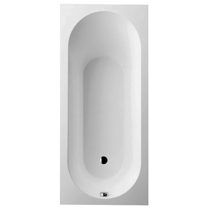 Rectangular bathtub VILLEROY & BOSH Oberon made of Quaryl material 750 x 1600 mm