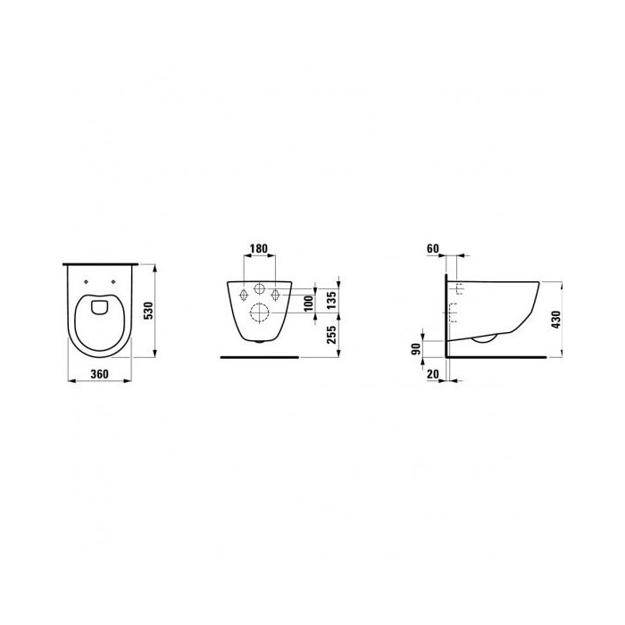 Rippuv WC-pott LAUFEN Pro Rimless paksu Slowclose kaanega