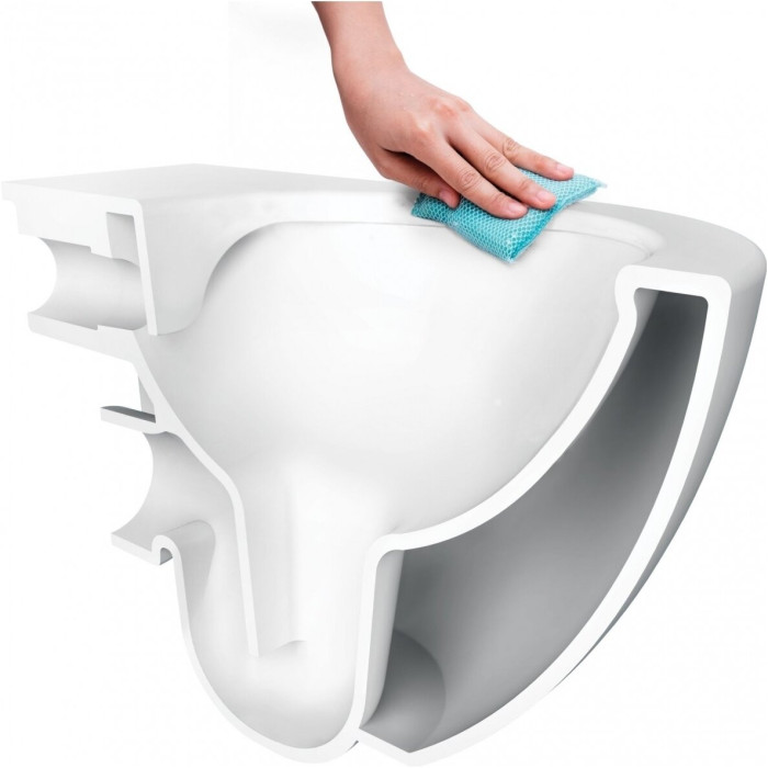 Potinkinis GROHE Rapid SL raam valge nupuga DEANTE Peonia Rimless WC-de jaoks