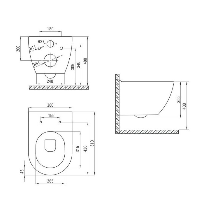 Potinkinis GROHE Rapid SL raam koos kroomitud nupuga ja DEANTE Peonia Rimless WC-pott