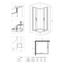 DEANTE Nero Square shower cabin 90 x 90 cm