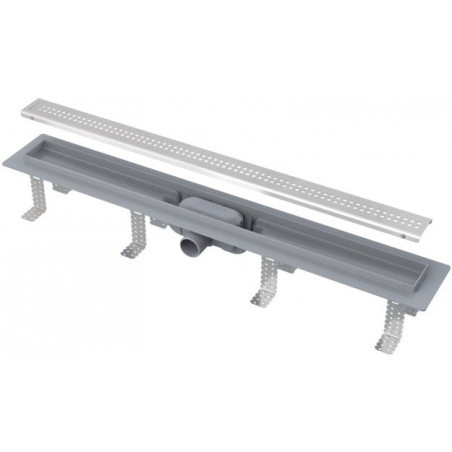 Plastic shower channel kit with stainless steel grates ALCADRAIN APZ9 Simple (Various length options)