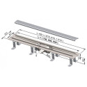 Plastic shower channel kit with stainless steel grates ALCADRAIN APZ9 Simple (Various length options)