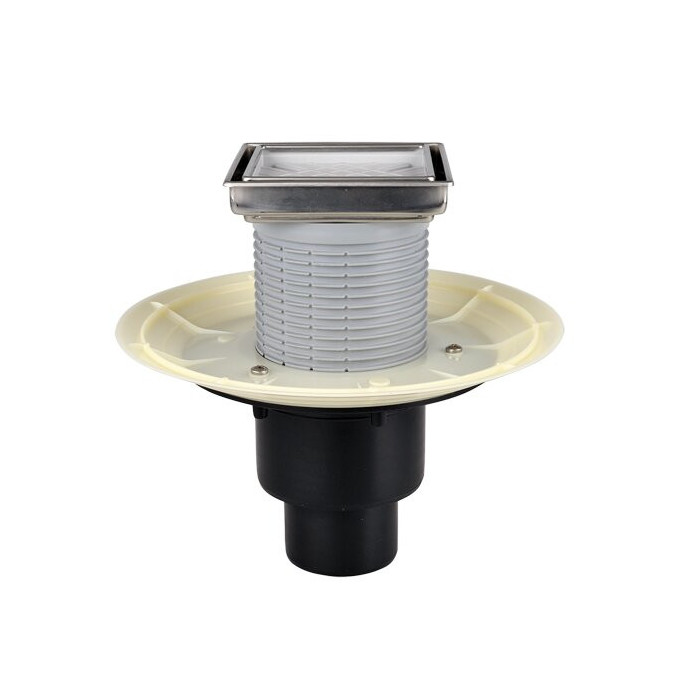 Vertical trap for adhesive tile HL with "dry" siphon Primus, Klick-Klack grate, 310NPr-3020