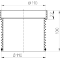 Bird feeder HL 80 mm/d110 with gasket