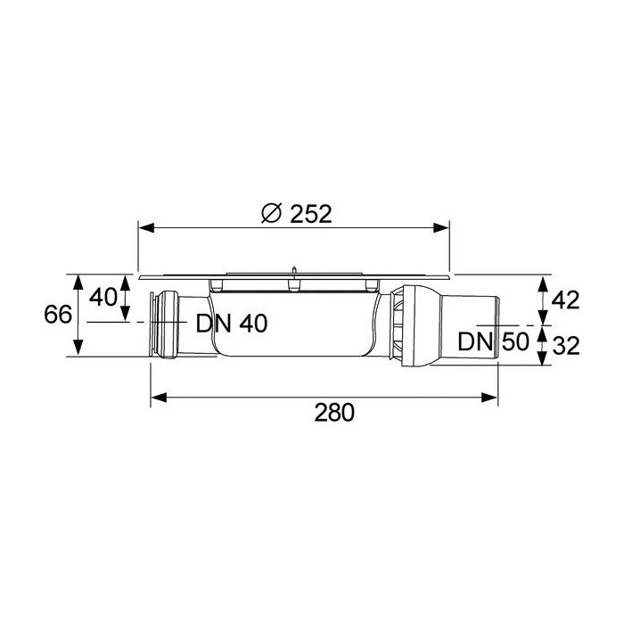 Roostevabast terasest komplekt ""dry"" liimitavale plaadile ""plate"" TECEdrainpoint S, 150 x 150 mm, eriti lame,