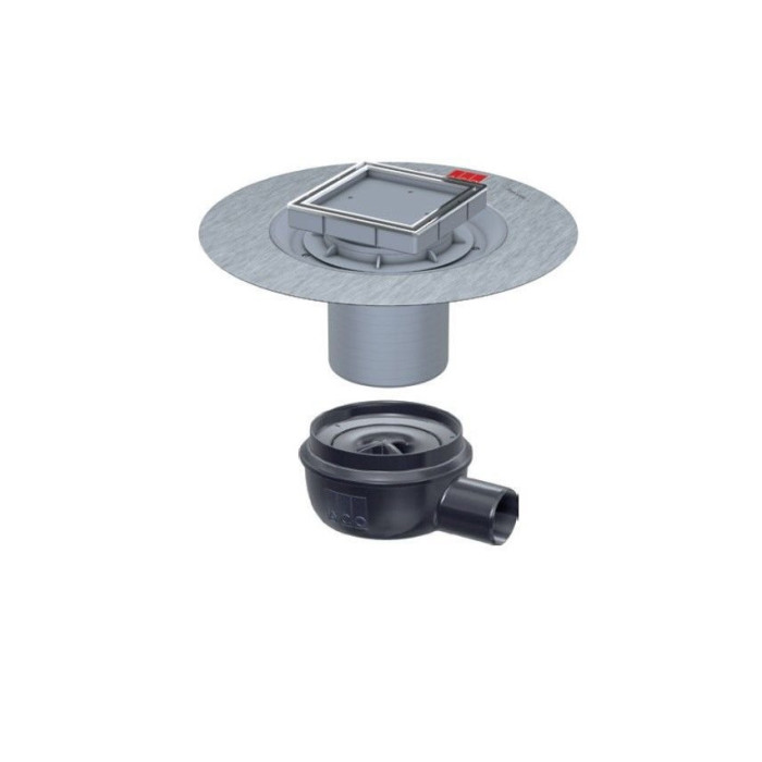 Trap with upper part for tiling ACO Easy Flow DN 50, with sealing joint for waterproofing, horizontal