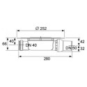 Horizontal trap TECEdrainpoint S 112 with a "dry" siphon, especially flat, with a "sealing system" universal flange