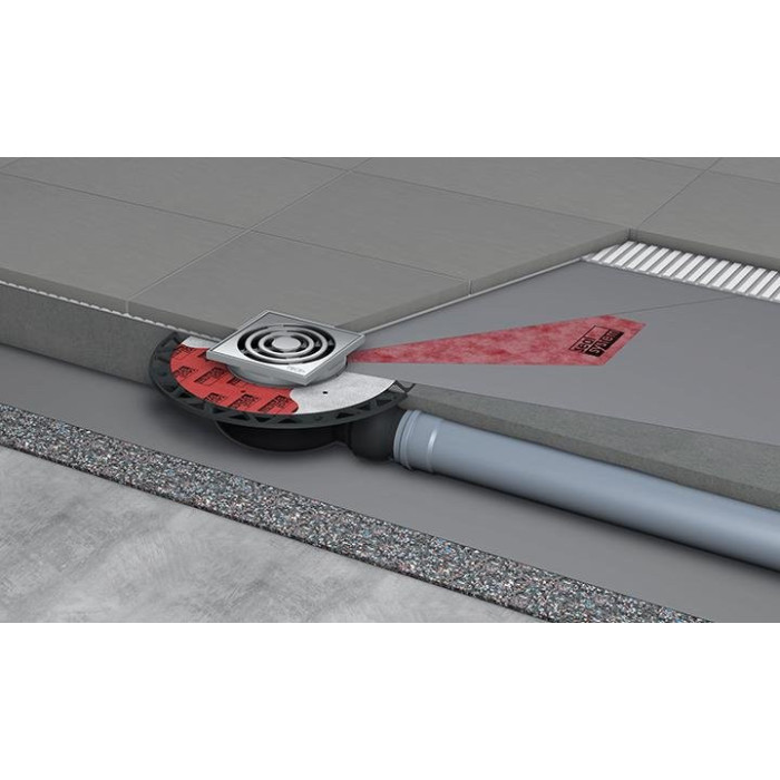 Горизонтальный трап TECEdrainpoint S 112 с ""сухим"" сифоном, со стандартным сифоном, с универсальным фланцем ""системы герметиз