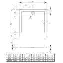 Shower tray RADAWAY Teos C black-matt (Various size options)