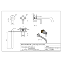 Built-in sink mixer BUGNATESE Kobuk with built-in part (Various finishes available)