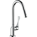 Kitchen (sink) faucet with pull-out spout HANSGROHE Axor Citterio, stainless steel, 39835800