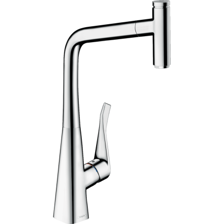 Köök (kraanikauss) segisti väljatõmmatava kraaniga HANSGROHE Metris Select 320, kroomitud, 73803000