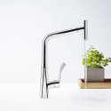 Köök (kraanikauss) segisti väljatõmmatava kraaniga HANSGROHE Metris Select 320, kroomitud, 73803000